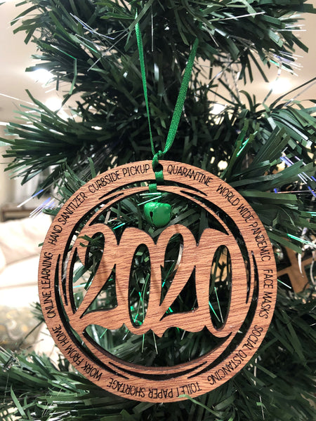 2020 wood ornament