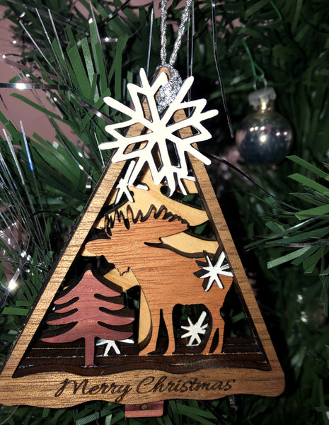Wood Layered Christmas Ornament