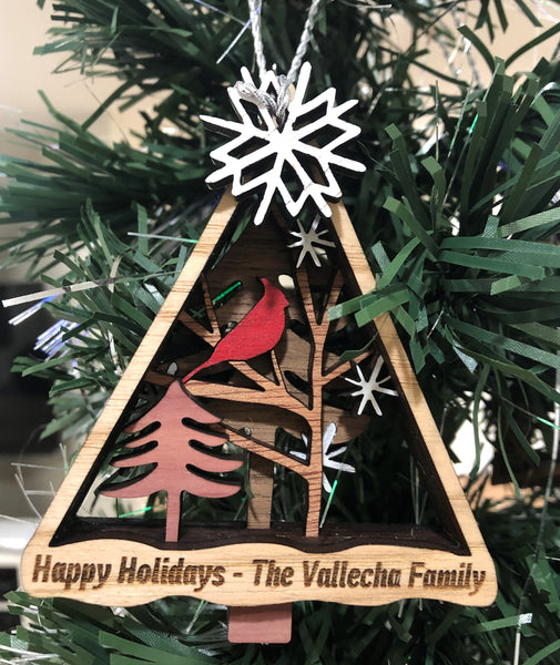 Wood Layered Christmas Ornament