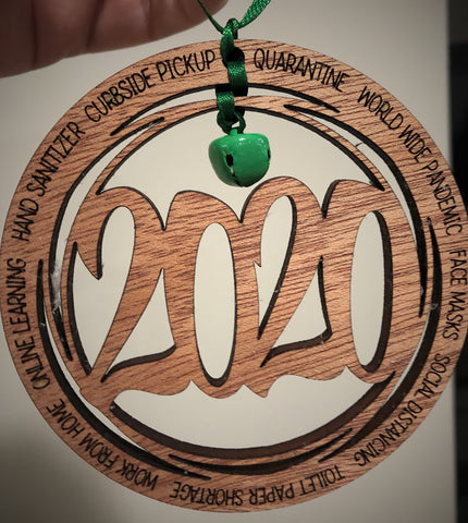 2020 wood ornament