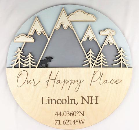 Personalized Mountain Sign